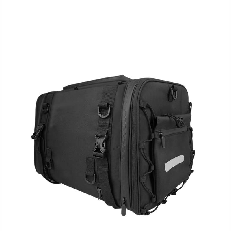 Motorrad Satteltasche Für Suzuki Für Aprilia 35-60L Hinten Schwanz Sattel Motorrad wasserdichte Motorrad Sitz Tasche Motorrad hecktasche(Black 35L-50L) von WYLWSHA