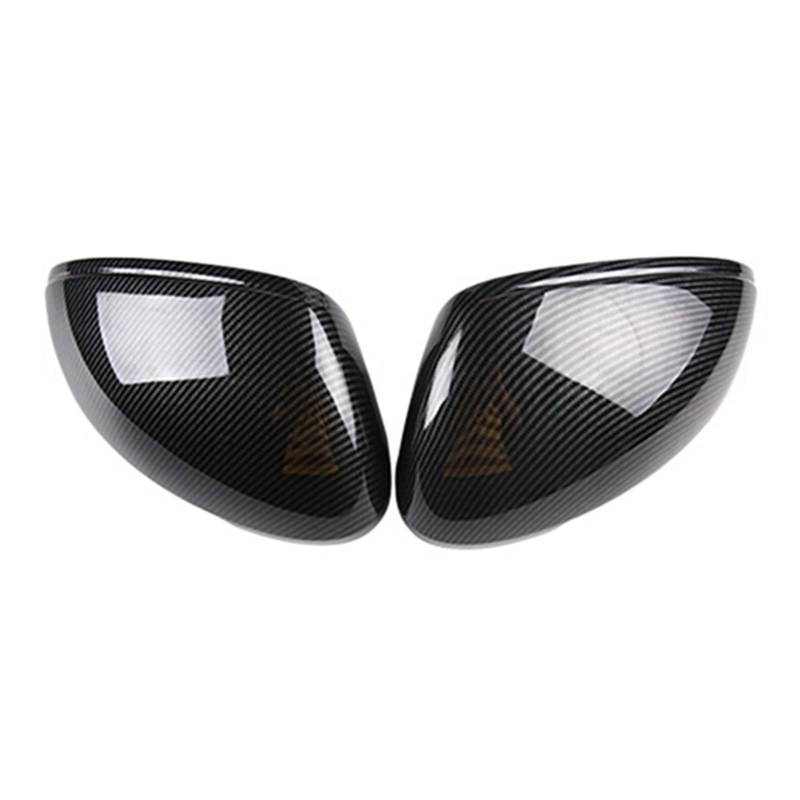 Rückspiegelkappe 2Pcs Seite Rückspiegel Abdeckung Trim Carbon Fiber Seite Flügel Spiegel Kappen Für Für Macan 2011-2021 Spiegelkappen Außenspiegel von WYLWSHA