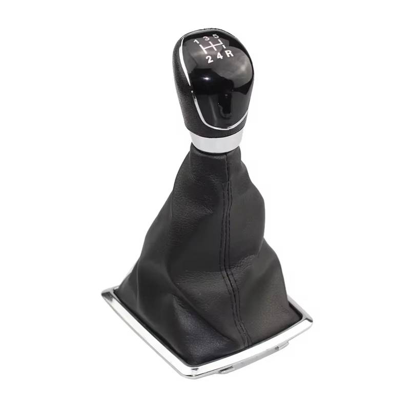 Schaltgetriebe 5 Oder 6 Geschwindigkeit Schaltknauf Hebel Handball Für Focus 2 Für MK2 2005-2012 Gamasche Boot Lederbezug Auto Schaltknauf Abdeckung(Black 5-Speed) von WYLWSHA