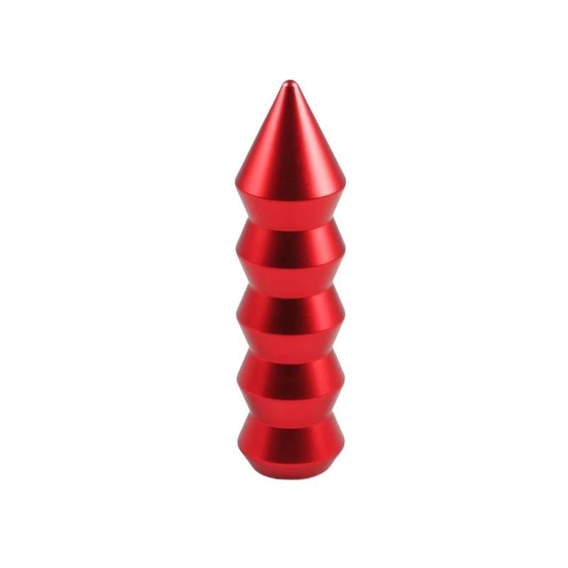 Schaltgetriebe Universal 146MM Schaltknauf Spitzer Endkegel Schaltgetriebe Aluminium Schalthebelknopf Schalthebel Bambus Stil Auto Schaltknauf Abdeckung(Red) von WYLWSHA