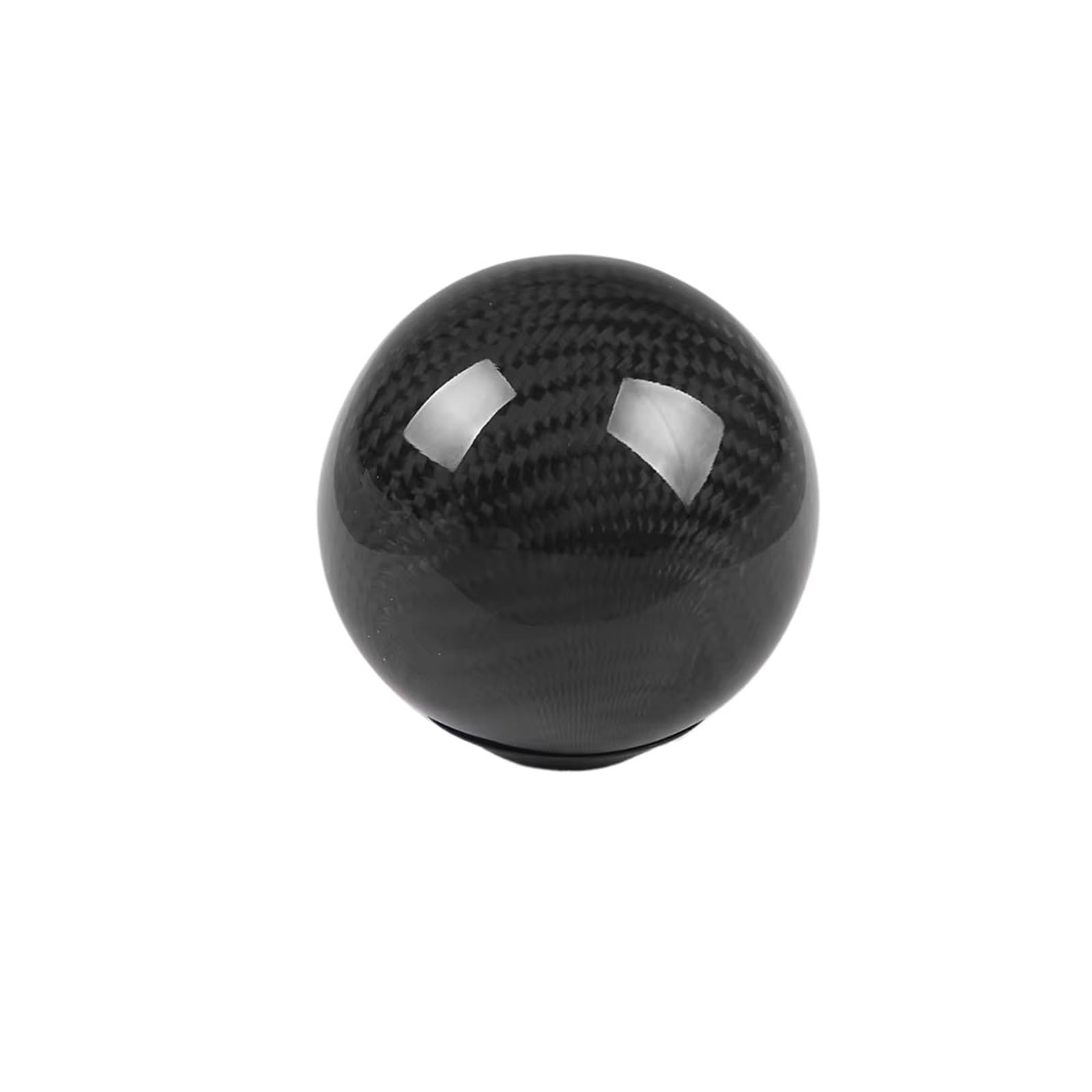 Schaltgetriebe Universal Auto Schaltknauf Shifter Hebel Runde Ball Form Real Carbon Fiber Auto Schaltknauf Abdeckung(Black) von WYLWSHA