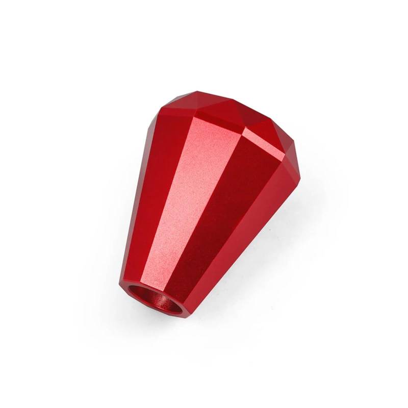 Schaltgetriebe Universal Racing Diamant Form Aluminium Schaltknauf Auto Manuelle Getriebe Stick Schaltknauf Hebel Shifter Racing Schaltknauf Auto Schaltknauf Abdeckung(Red) von WYLWSHA