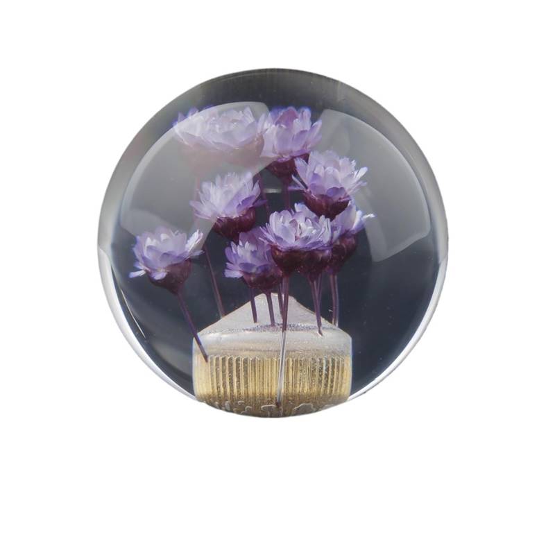 Schaltsack Schaltmanschette Schaltknauf Gang Auto Manuelle Schaltkopf Schaltknauf Stick Kristall Transparent Blume Schaltknauf Rot Rosa Lila Gelb Grün(Purple) von WYLWSHA