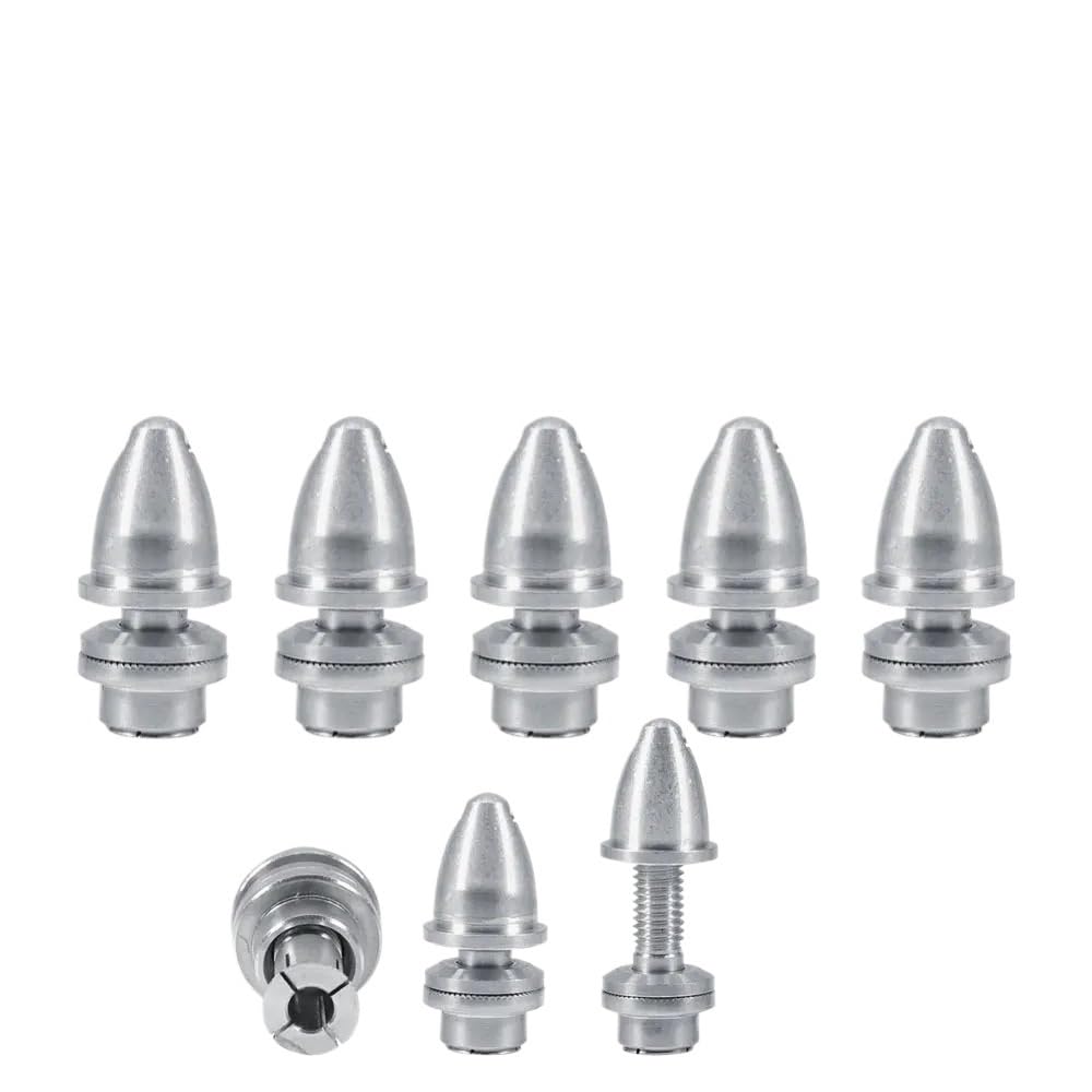 5 Stücke RC Aluminium Bullet Propeller Adapterhalter Compatible with Flugzeug Bürstenlosen Motor Prop 2mm 2,3mm 3mm 3,17mm 4mm 5mm(5pcs 3.17mm) von WYNAnGAI