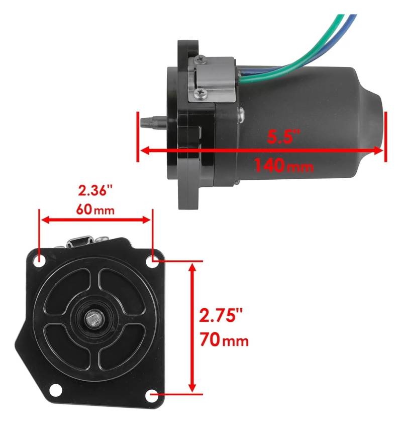 Austausch des Außenbordmotor-Kipptrimmmotors, kompatibel mit OEM 6D8-43880-00-00 6D8-43880-01 6D8-43880-09-00 PT626NM PT627NM TRM0092 TRM0093 430-22118 von WYNAnGAI