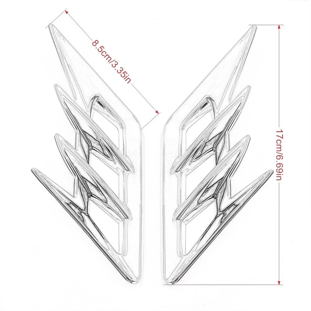 GL1800 Chrom-Akzente, kompatibel mit 1800 F6B Motorrad-Seitenverkleidung, Kotflügel-Entlüftungsverkleidungsverkleidung 2018 2019 2023(A SET) von WYNAnGAI