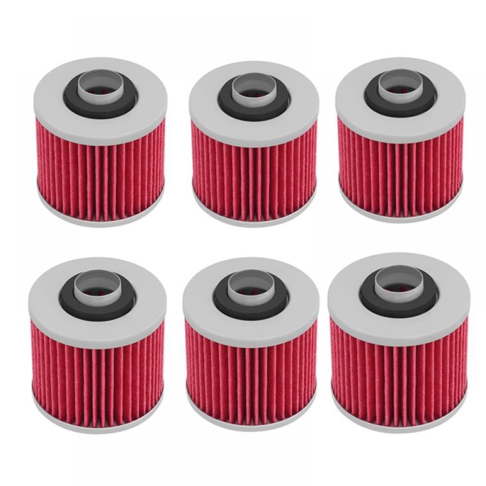 Motorrad-Ölfilter, kompatibel mit XV250 XVS650 XVS1100 V-XV250S XVS125 XV535 XV1100 XV750 XV1000, erhältlich in 1 2 4 6 Stück(6PCS) von WYNAnGAI