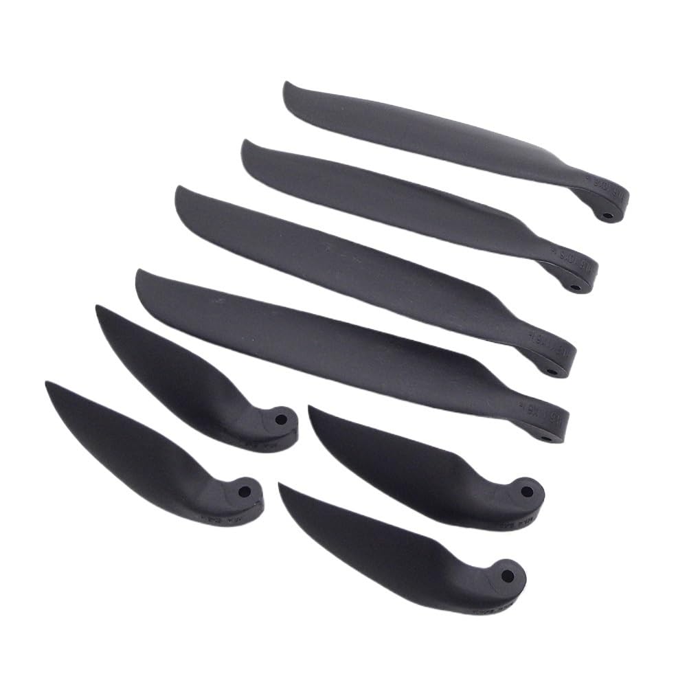 Nylon-Klapppropeller, 1 Paar, 2,6 Zoll, 8 Zoll, 10 Zoll, 17 Zoll, 8 mm Enddicke Compatible with RC-betriebene Segelflugzeuge und Flugzeugmodelle(16.5x10inch) von WYNAnGAI