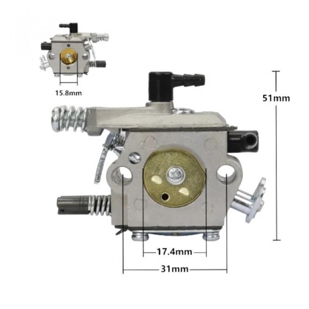 Performance-Kettensägen-Vergaser-Ersatz, kompatibel mit 45 cc, 52 cc, 58 cc-Modellen 4500, 5200, 5800 und ähnlichen Bongo 3 MP16 von WYNAnGAI