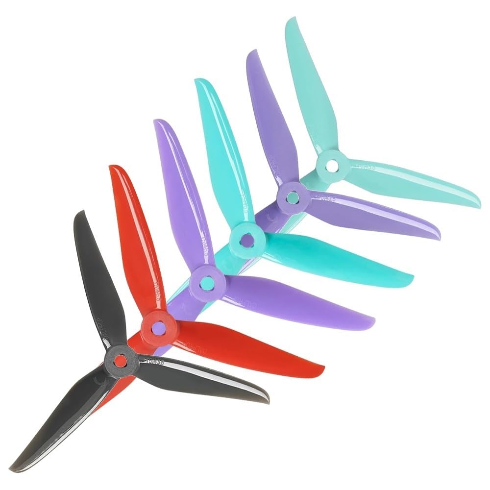 T5143 5 V2 T5146 5 Freestyle 24 Stücke 5 Zoll RC FPV Racing Drone Propeller 5Mm Popo(T5143.5 Teal) von WYNAnGAI