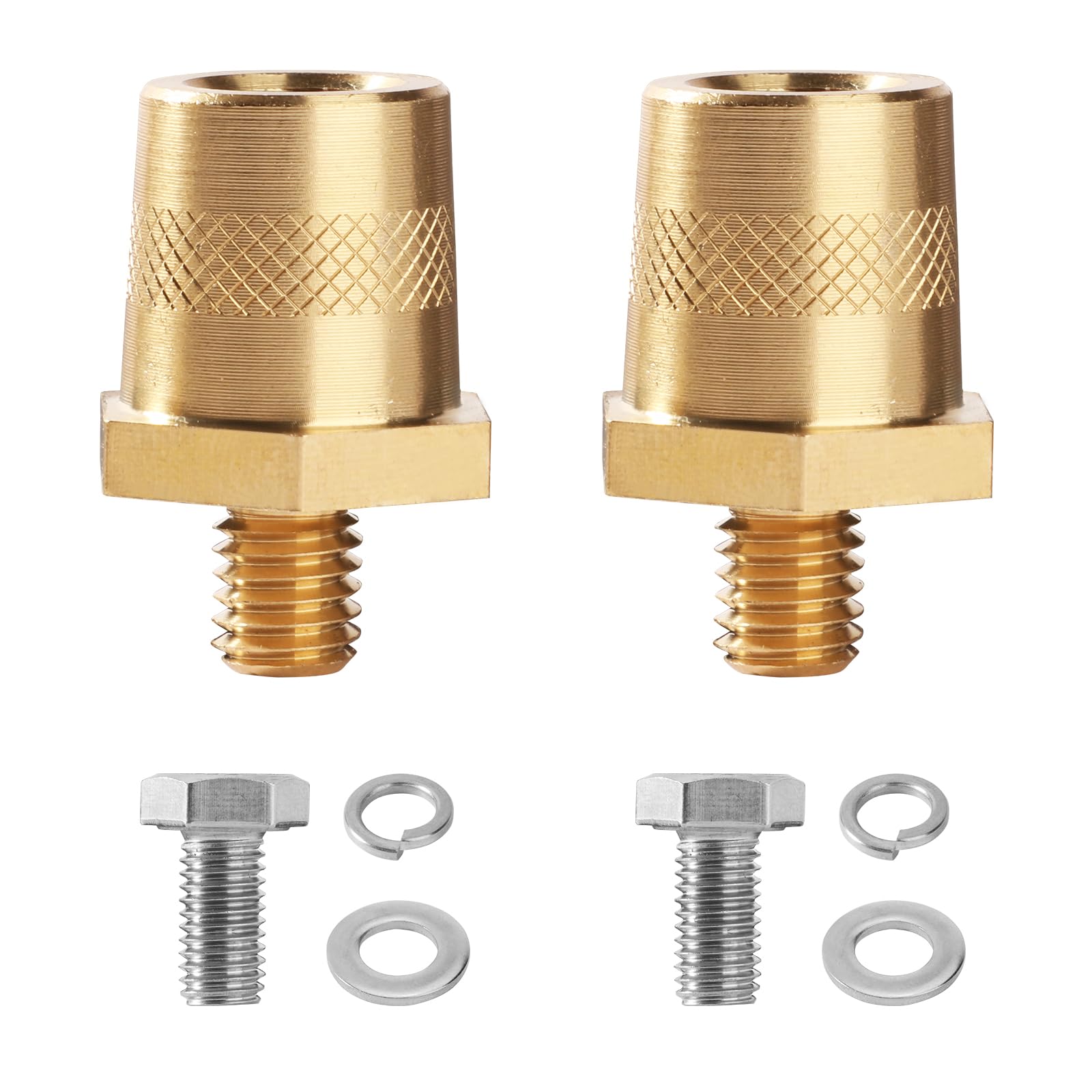 M8+M10 Batteriepoladapter Set, Auto Batterie Anschlussklemmen, Positive und Negative Batteriepol, Hohe Leitfähigkeit Batteriepoladapter, Bolzen Batterie Power Junction für Autos Motorräder Schiffe von WYTNB