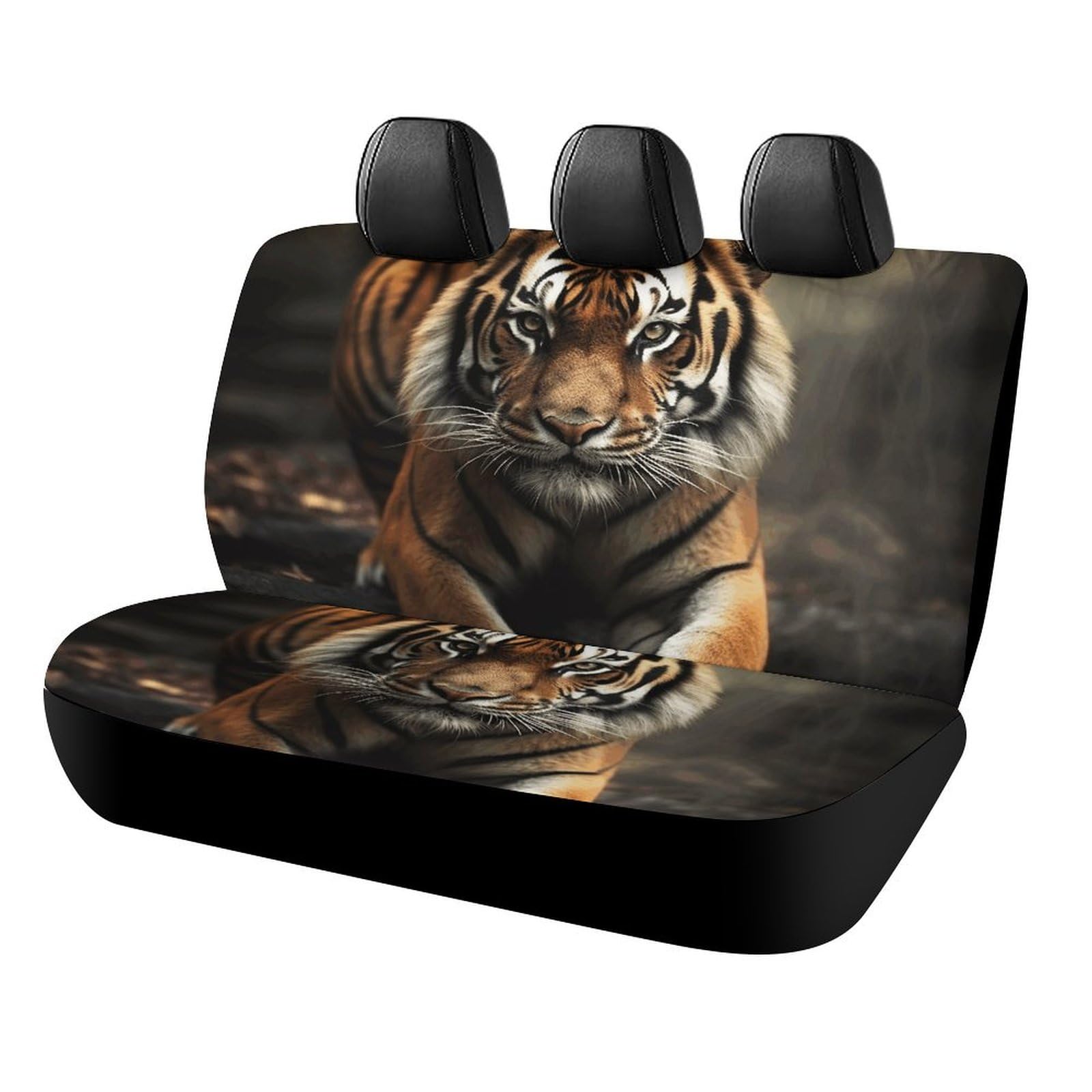 WYUSPGK Autositzbezug Wildtiere Tiger Druck Rücksitzbezug Auto Sitzbezug Universal Autositzbezug Autositzschoner von WYUSPGK