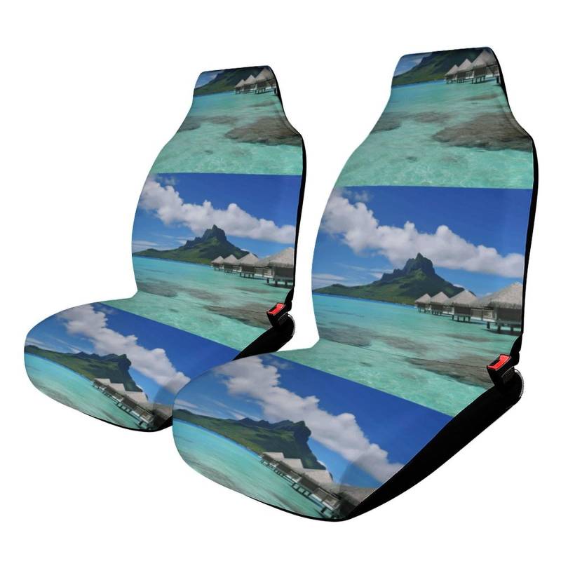 WYUSPGK Universeller Autositzbezug, Tahiti Beach Print Fahrzeugsitzbezug Automobil-Sitzbezug, langlebiger Schutz, einfache Installation von WYUSPGK