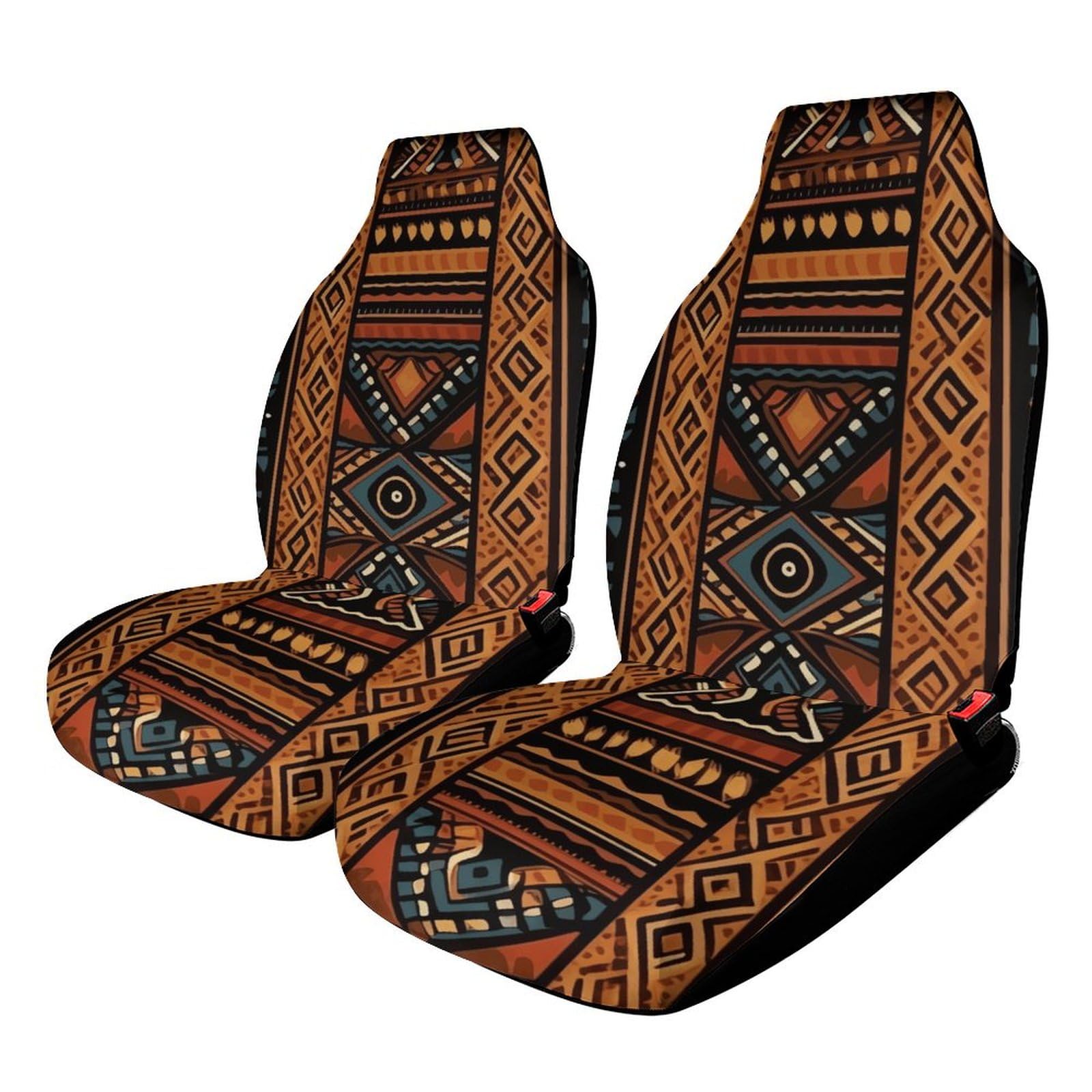 WYUSPGK Universeller Autositzbezug, traditionelles afrikanisches Design, bedruckt, Fahrzeugsitzbezug, dauerhafter Schutz, einfache Installation von WYUSPGK