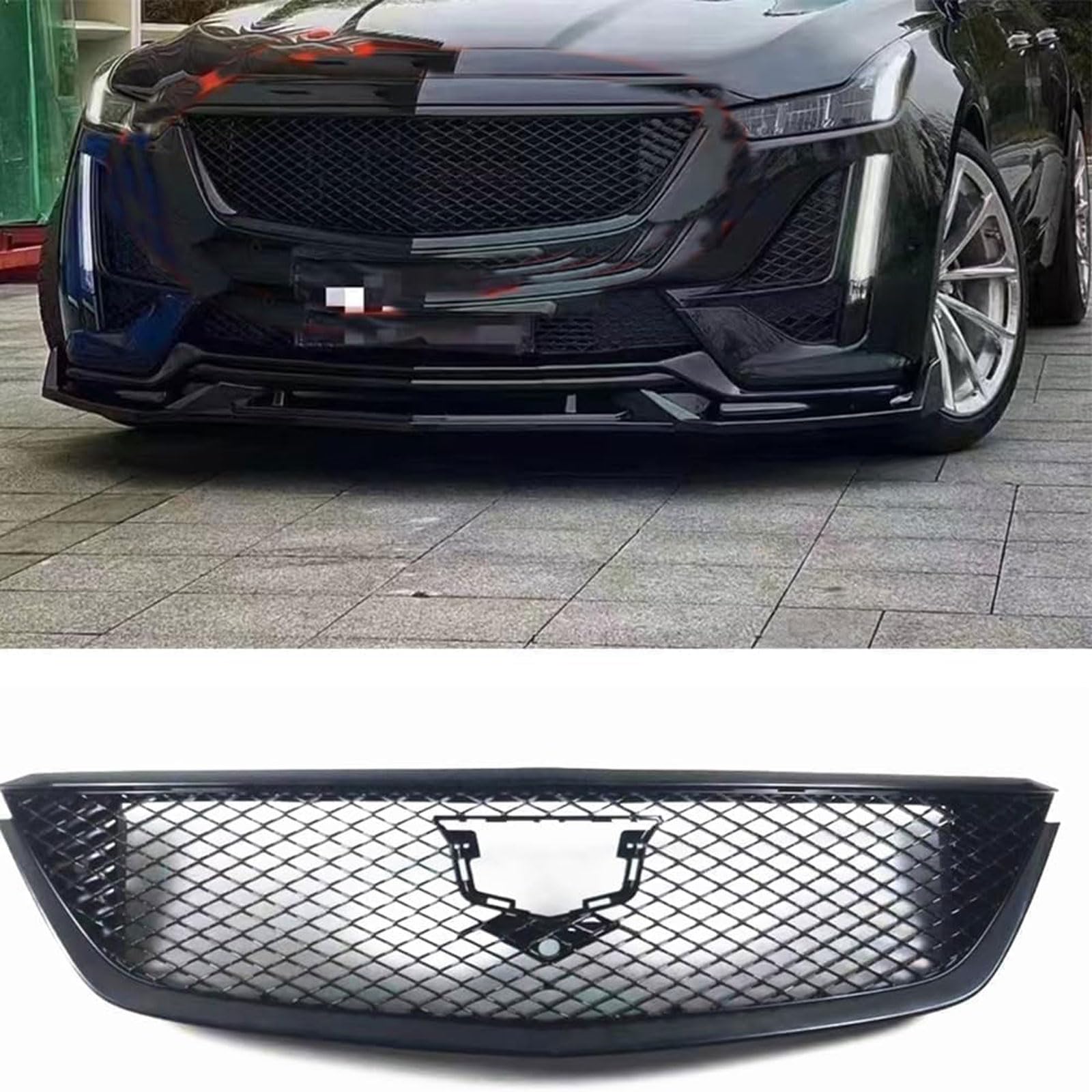 Auto Front Kühlergrill für Cadillac CT5 2019 2020 2021, Frontstoßstange Kühlergrille Radiator Grille, Auto Tuning Zubehör von WYXFCBF