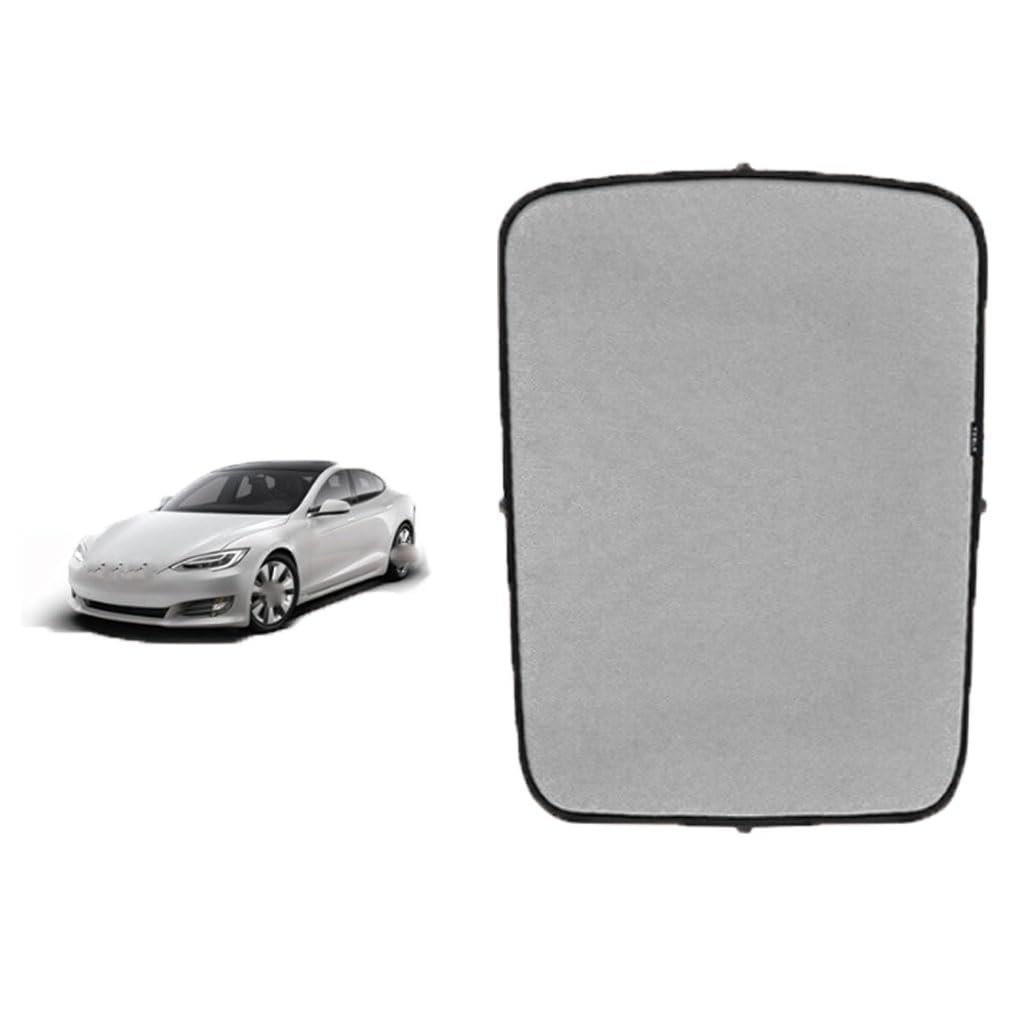 Auto Sonnenschutz für Tesla Model S 2012-2015,UV Strahlen Glasdach-Sonnenschutz Abdeckung Faltbar Schiebedach Fenster Sonnenblende Schatten,B von WZLCDGJJ