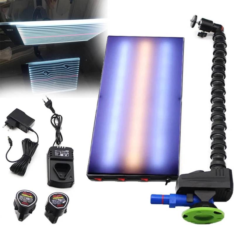 PDR Auto Dellen Reparatur Lampe LED 3 Streifen Linie Lichter Bord Ausbeulen ohne Reparatur Werkzeug LED Auto Lampe Für überprüfen Auto Body Dent Reparatur von WZLMZ