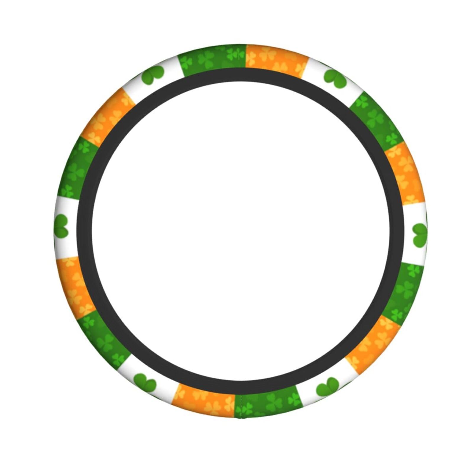 WZYWHJ Lenkradbezug – schützt und dekoriert Ihr Auto – einfache Installation – geeignet für Autos, SUVs, Geländefahrzeuge und LKWs mit irischer Flagge von WZYWHJ