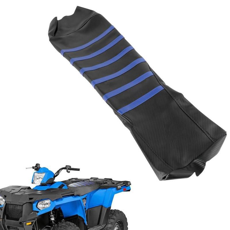 Wacece ATV Sitzbezug Rutschfest Weich Wasserdicht für Sportsman 450 570 2014-2025 Hochelastisches Leder Blau von Wacece