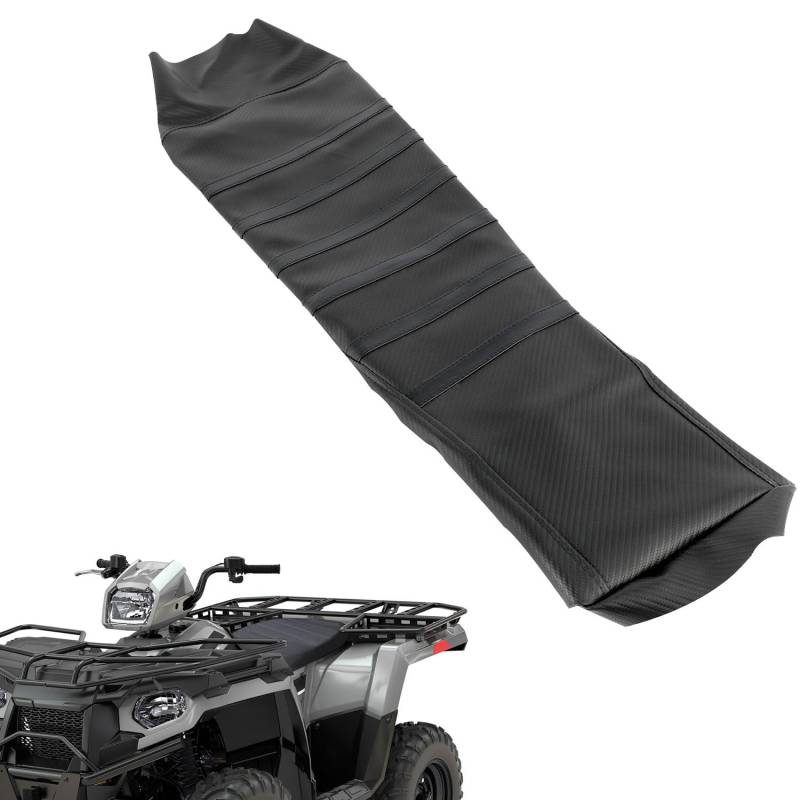 Wacece ATV Sitzbezug Rutschfest Weich Wasserdicht für Sportsman 450 570 2014-2025 Hochelastisches Leder Schwarz von Wacece