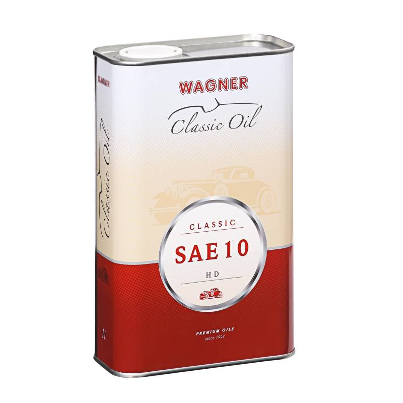 WAGNER Classic Einbereichsmotorenöl SAE 10 HD – Hochlegiertes, Mineralisches Motoröl für Oldtimer & Nutzfahrzeuge – API SH/CF-4 – 1L von Wagner