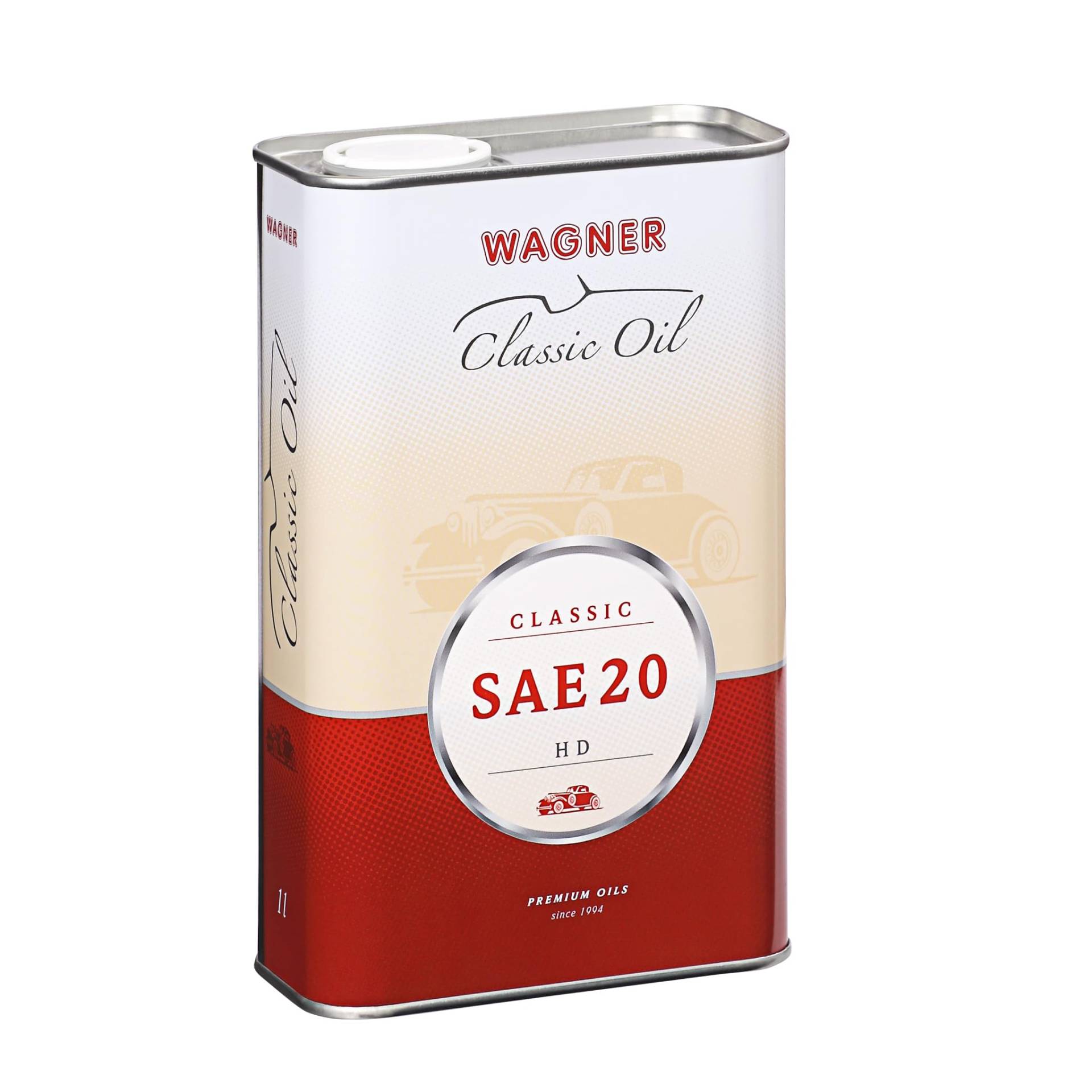 WAGNER Classic Einbereichsmotorenöl SAE 20 HD – Hochlegiertes, Mineralisches Motoröl für Oldtimer & Nutzfahrzeuge – API SH/CF-4 – 1L von Wagner