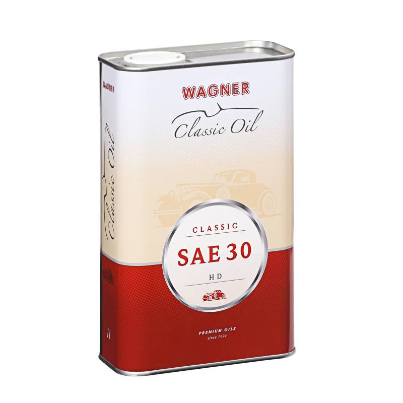 WAGNER Classic Einbereichsmotorenöl SAE 30 HD – Hochlegiertes, Mineralisches Motoröl für Oldtimer & Nutzfahrzeuge – API SH/CF-4 – 1L von Wagner