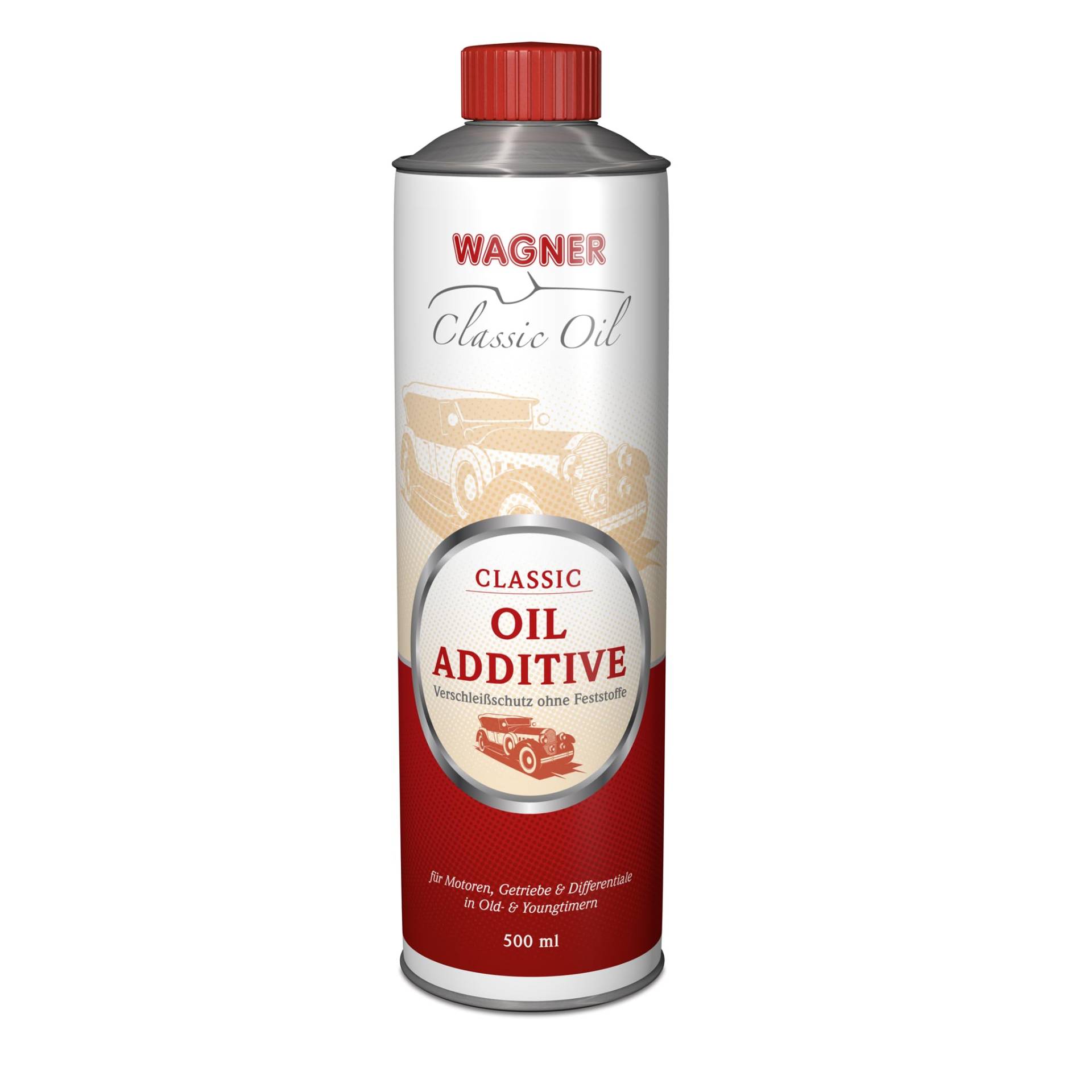 Wagner Classic Oil Additive – Universeller Verschleißschutz & Reibungsminderung für Motoren, Getriebe, Differential – Ohne Feststoffe – Für Benzin, Diesel, Gasmotoren & Maschinen – 500ml von Wagner