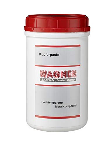 Wagner Kupferpaste - Spezialpaste für Schraubverbindungen & Gleitflächen -Hitzebeständig bis 1200°C |Kupferpaste für Bremsen&Auspuffanlagen|Radnabenpaste Ist Oxidations- & wasserbeständig (1kg) von Wagner