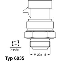 Temperaturschalter, Kühlerlüfter WAHLER 6035.92D von Wahler