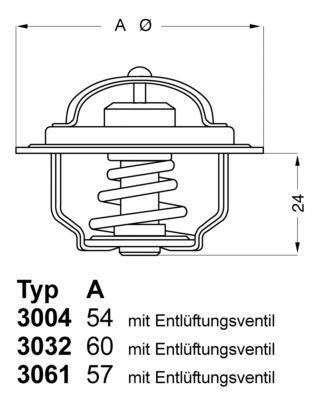 Thermostat, Kühlmittel Wahler 3004.88D1 von Wahler