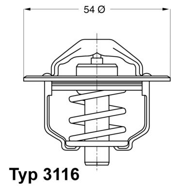 Thermostat, Kühlmittel Wahler 3116.82D von Wahler