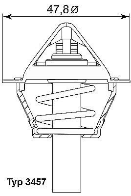 Thermostat, Kühlmittel Wahler 3457.90D von Wahler