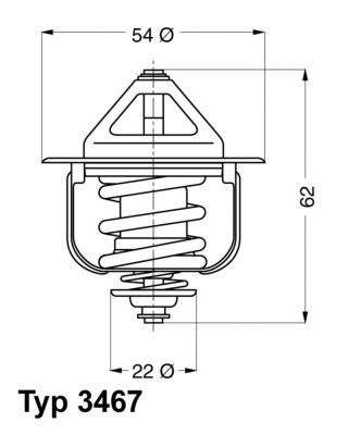 Thermostat, Kühlmittel Wahler 3467.85D von Wahler