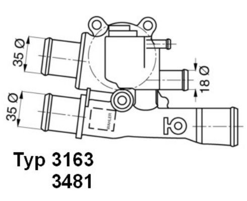 Thermostat, Kühlmittel Wahler 3481.88D von Wahler