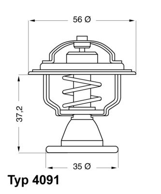 Thermostat, Kühlmittel Wahler 4091.82D von Wahler