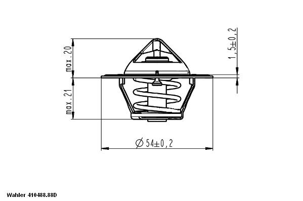 Thermostat, Kühlmittel Wahler 410488.88D von Wahler