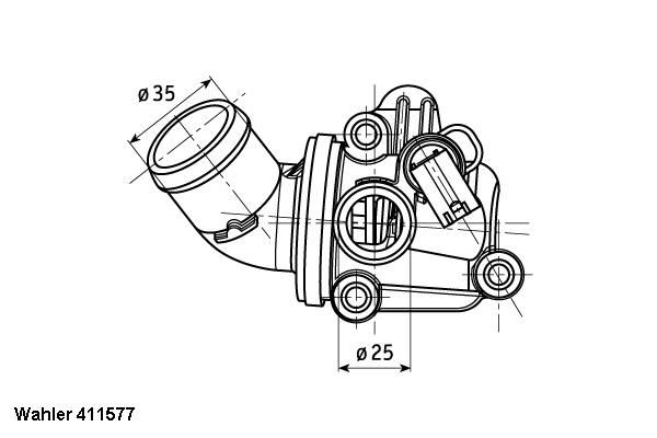 Thermostat, Kühlmittel Wahler 411577.80D von Wahler