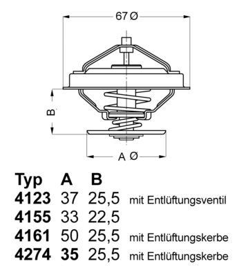 Thermostat, Kühlmittel Wahler 4123.80D von Wahler