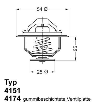 Thermostat, Kühlmittel Wahler 4174.82D von Wahler