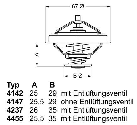 Thermostat, Kühlmittel Wahler 4237.80D von Wahler