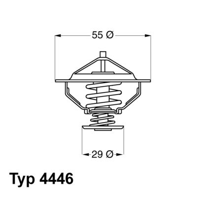 Thermostat, Kühlmittel Wahler 4446.83D von Wahler