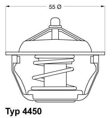 Thermostat, Kühlmittel Wahler 4450.83D von Wahler