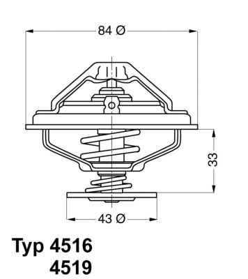 Thermostat, Kühlmittel Wahler 4516.85D von Wahler