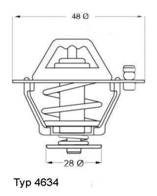 Thermostat, Kühlmittel Wahler 4634.76 von Wahler