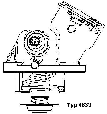 Thermostat, Kühlmittel Wahler 4833.100D von Wahler