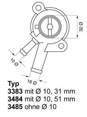 Wahler 3485.87d Thermostat, Kühlmittel von Wahler