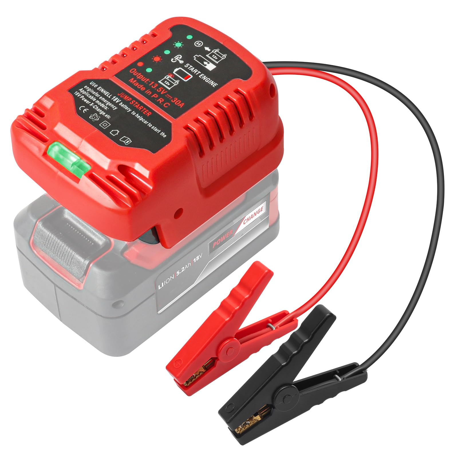 Starthilfebooster für Auto Kompatibel mit Einhell 18V Akku Jump Starter Batterie Starthilfe Notstartgerät Lithium Starthilfe für Diesel-Motoren Portable Auto Starthilfekabel Akku Starter für Auto un von Waitley