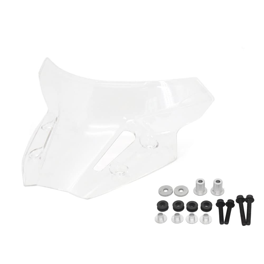 Motorrad Vordere Windabfleisch, ABS-Fahrerabschütze Motorrad-Windschutzscheibe Modifizierter Spoiler-Bildschirm Ersatz für MT09 FZ09 2021-2022 Schwarz (Transparent) von Wakects