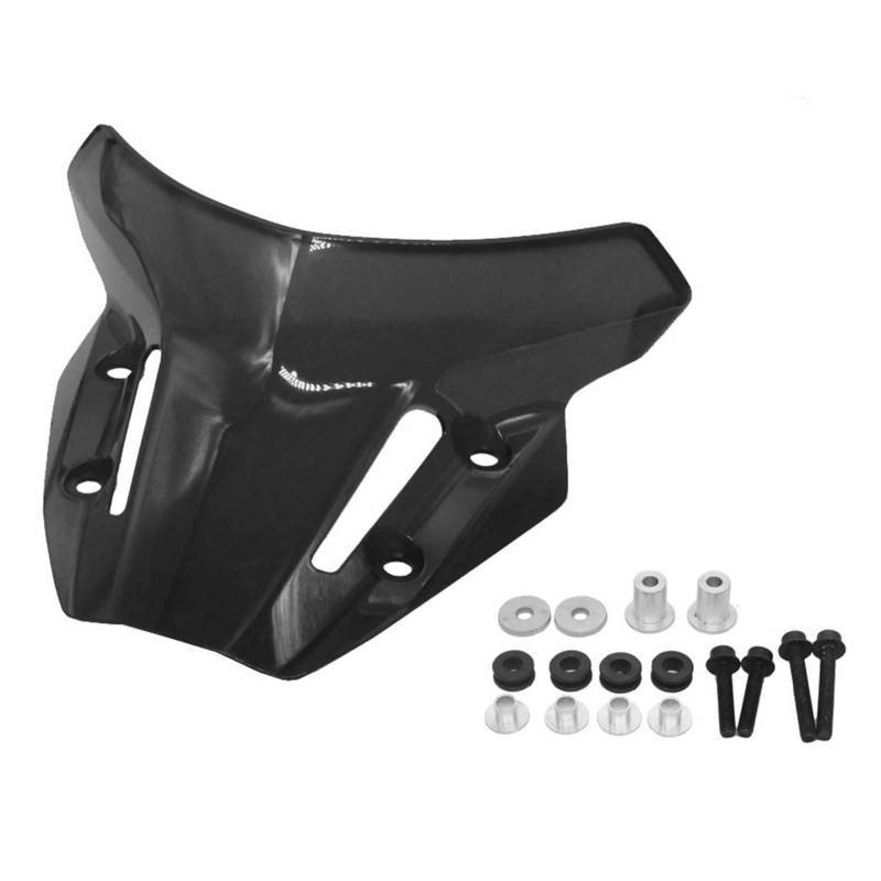 Motorrad-Windschutzscheibenschutz, ABS Wind Defflector Vordere Windschutzscheibe-Spoiler-Bildschirm für MT09 FZ09 2021-2022 1,4x8.9x4,3in (Black) von Wakects